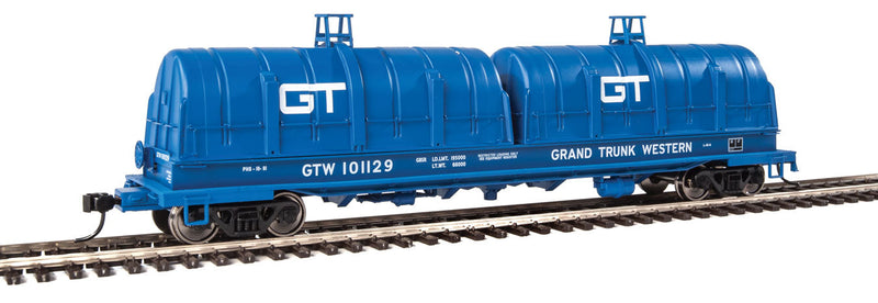 50' Evans Cushion Coil Car - Ready to Run -- Grand Trunk Western #101129 - glass-fiber hoods-1
