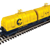 50' Evans Cushion Coil Car - Ready to Run -- Chessie System C&O #306283 (Glass-Fiber Hoods, yellow, blue)