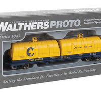 50' Evans Cushion Coil Car - Ready to Run -- Chessie System C&O #306283 (Glass-Fiber Hoods, yellow, blue)