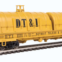 50' Evans Cushion Coil Car - Ready to Run -- Detroit, Toledo & Ironton #1131 (Glass-Fiber Hoods, yellow, black)