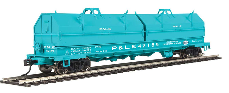 50' Evans Cushion Coil Car - Ready to Run -- New York Central P&LE #42185 (Angled Hoods, Jade Green)-1