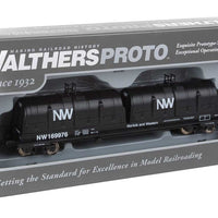 50' Evans Cushion Coil Car - Ready to Run -- Norfolk & Western #169976 (Glass-Fiber Hoods, black, NW Logo)
