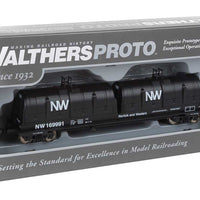 50' Evans Cushion Coil Car - Ready to Run -- Norfolk & Western #169991 (Glass-Fiber Hoods, black, NW Logo)