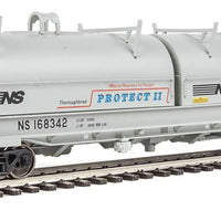 50' Evans Cushion Coil Car - Ready to Run -- Norfolk Southern #168342 (Round Hoods; gray, black; Protect II Markings)