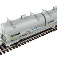 50' Evans Cushion Coil Car - Ready to Run -- Norfolk Southern #168342 (Round Hoods; gray, black; Protect II Markings)