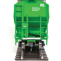 67' Trinity 6351 4-Bay Covered Hopper - Ready to Run -- Incobrasa Industries Limited BRIX #97442 (green, yellow conspicuity stripes)