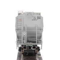 67' Trinity 6351 4-Bay Covered Hopper - Ready to Run -- Bunge Corporation BNGX #20195 (gray, Yellow Conspicuity Stripes)