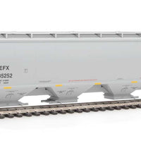 67' Trinity 6351 4-Bay Covered Hopper - Ready to Run -- CIT Group-Capital Finance, Inc. CEFX #635252 (gray, Yellow Conspicuity Strip