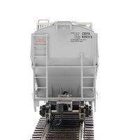 67' Trinity 6351 4-Bay Covered Hopper - Ready to Run -- CIT Group-Capital Finance, Inc. CEFX #635313 (gray, Yellow Conspicuity Strip