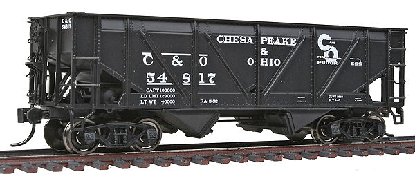 34' Steel-Sheathed War Emergency Hopper - Ready to Run -- Chesapeake & Ohio #54817 (black, Progress Logo)