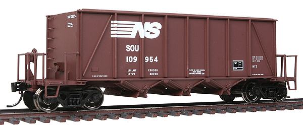 40' Ortner 100-Ton Open Aggregate Hopper - Ready to Run -- Norfolk Southern SOU #109954 (Boxcar Red, white)