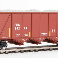 40' Ortner 100-Ton Open Aggregate Hopper - Ready to Run -- Florida East Coast #15241