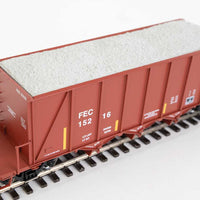 40' Ortner 100-Ton Open Aggregate Hopper - Ready to Run -- Florida East Coast #15241