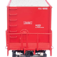 40' Ortner 100-Ton Open Aggregate Hopper - Ready to Run -- Florida East Coast #15555