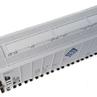 55' Evans 4780 Cubic Foot 3-Bay Covered Hopper - Ready To Run -- Archer-Daniels-Midland UELX #10010 (gray, blue; Molecule Logo)