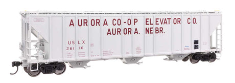 55' Evans 4780 Covered Hopper - Ready To Run -- Aurora Coop USLX #26116-1