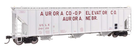 55' Evans 4780 Covered Hopper - Ready To Run -- Aurora Coop USLX #26120-2