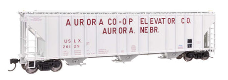 55' Evans 4780 Covered Hopper - Ready To Run -- Aurora Coop USLX #26129-2
