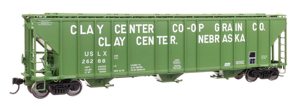55' Evans 4780 Covered Hopper - Ready To Run -- Clay Center USLX #26288-1