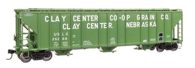55' Evans 4780 Covered Hopper - Ready To Run -- Clay Center USLX #26288-1