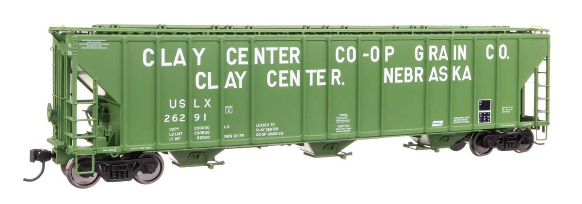 55' Evans 4780 Covered Hopper - Ready To Run -- Clay Center USLX #26291-1