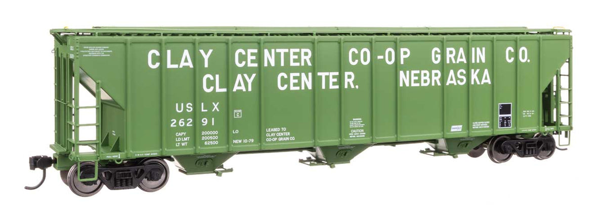 55' Evans 4780 Covered Hopper - Ready To Run -- Clay Center USLX #26291-2