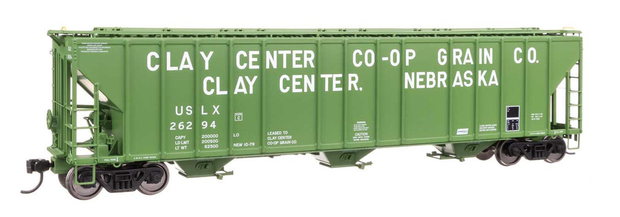 55' Evans 4780 Covered Hopper - Ready To Run -- Clay Center USLX #26294-1