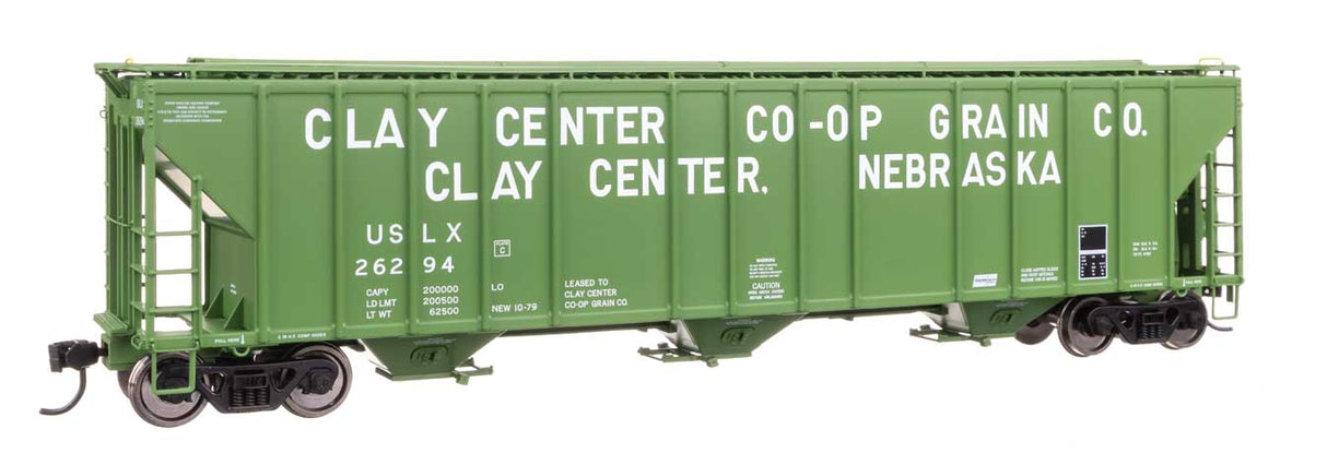 55' Evans 4780 Covered Hopper - Ready To Run -- Clay Center USLX #26294-2