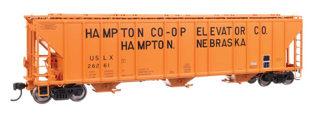 55' Evans 4780 Covered Hopper - Ready To Run -- Hampton Co-op USLX #26261-1