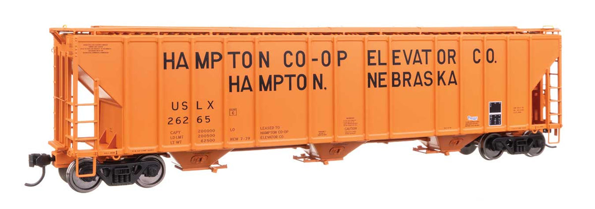 55' Evans 4780 Covered Hopper - Ready To Run -- Hampton Co-op USLX #26265-2