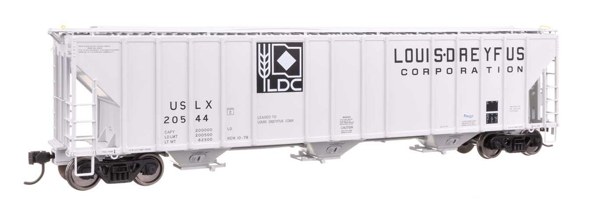 55' Evans 4780 Covered Hopper - Ready To Run -- Louis Dreyfus USLX #20544-2
