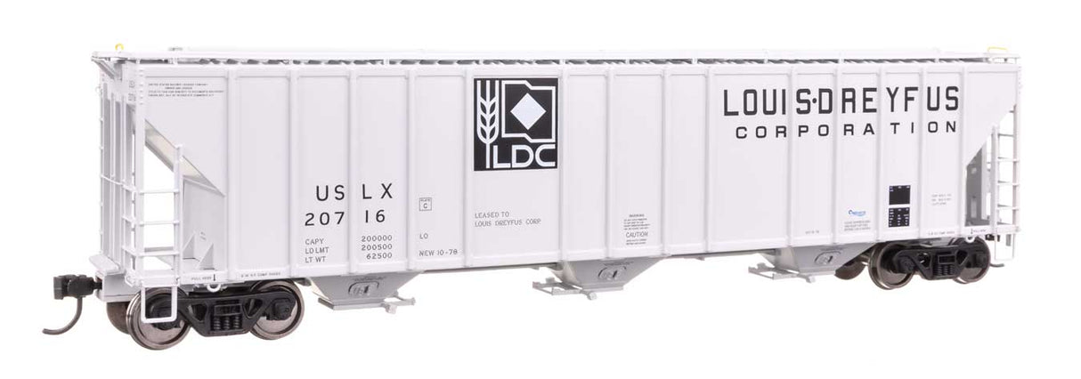 55' Evans 4780 Covered Hopper - Ready To Run -- Louis Dreyfus USLX #20716-2