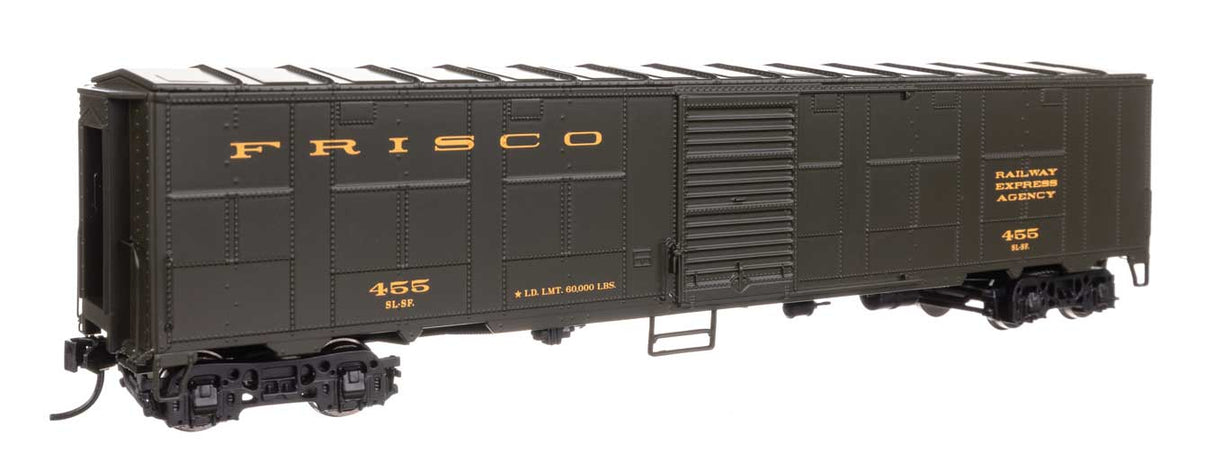 NYC-Style Express Boxcar Troop Sleeper Conversion - Ready to Run -- St. Louis-San Francisco #455 (green, Frisco Lettering)-1