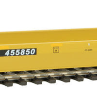 Gunderson Rebuilt All-Purpose 40' Well Car - Ready-To-Run -- TTX DTTX #455850 (yellow, black; maroon Logo, Forward Thinking Slogan)