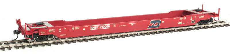 Gunderson As-Built All-Purpose 48' Well Car - Ready to Run -- Burlington Northern & Santa Fe #210006 (Renumbered Ex-BN; red, blue)-1
