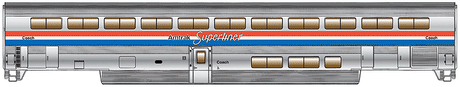 85' Pullman-Standard Superliner I Coach - Standard - Ready to Run -- Amtrak(R) (Phase III)-1