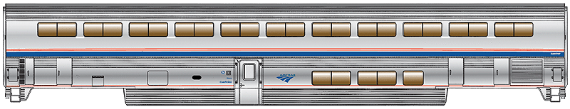 85' Pullman-Standard Superliner I Coach - Standard - Ready to Run -- Amtrak (Phase VI)-1