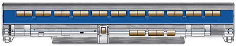 85' Pullman-Standard Superliner I Coach - Standard - Ready to Run -- Amtrak Surfliner-1