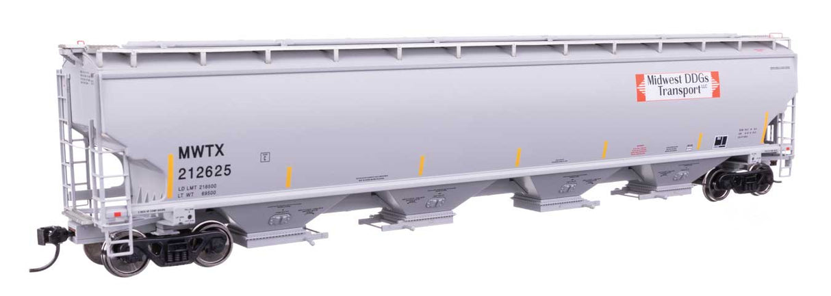 67' Trinity 6351 4-Bay Covered Hopper - Ready to Run -- Midwest DDG Transport MWTX #212625-2