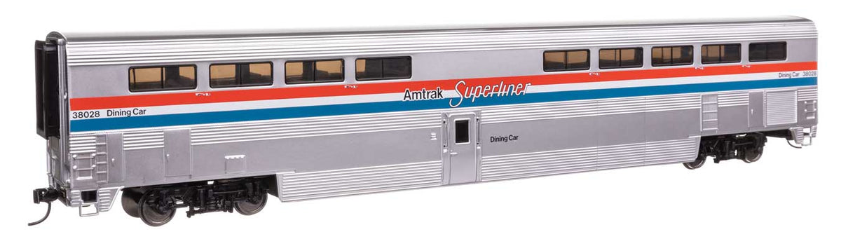 85' Pullman-Standard Superliner I Diner - Lighted - Ready to Run -- Amtrak(R) #38028 (Phase III)-1
