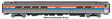 85' Amfleet II Lounge - Lighted  - Ready to Run -- Amtrak(R) Phase III #28009-1