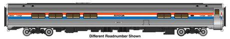 85' Amfleet II Lounge - Lighted  - Ready to Run -- Amtrak(R) Phase III #28009-1