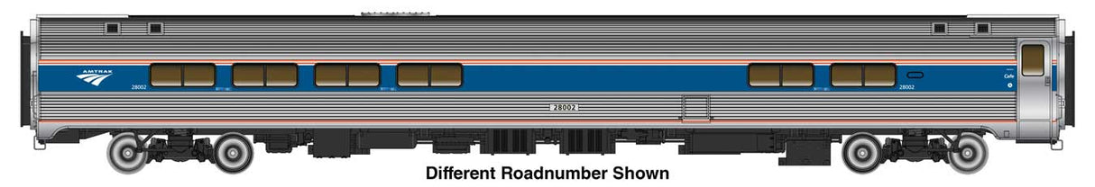 85' Amfleet II Lounge - Lighted  - Ready to Run -- Amtrak(R) Phase VI (Decal)-1