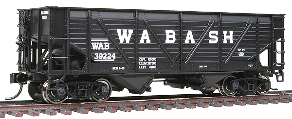 34' Wood-Sheathed War Emergency Hopper 3-Pack - Ready to Run -- Wabash #39015, 39186, 39224 (black)