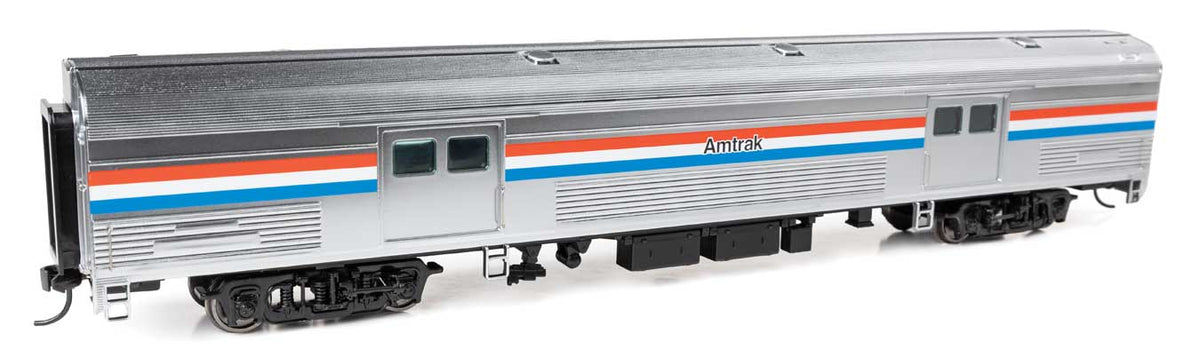 73' Budd Baggage Car - Ready to Run -- Amtrak Phase III Decal-1