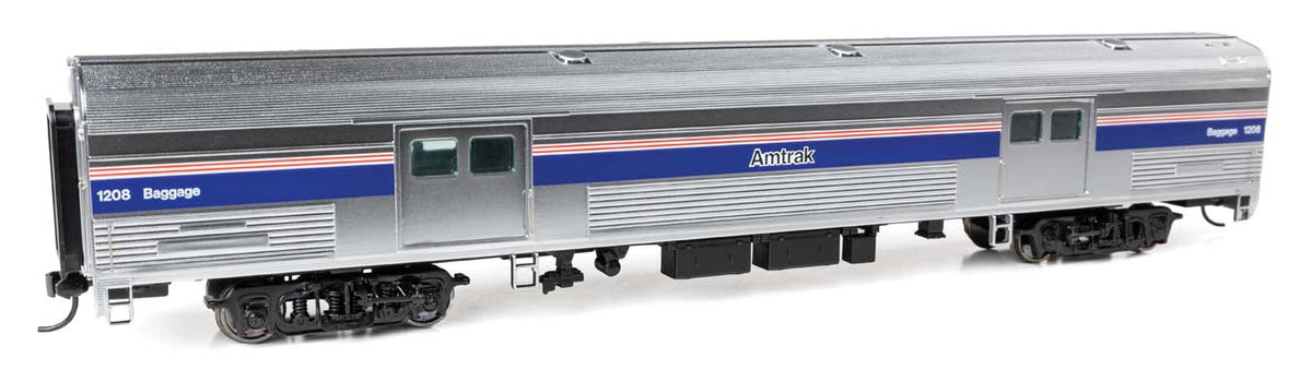 73' Budd Baggage Car - Ready to Run -- Amtrak Phase IV (black lettering) #1208-1