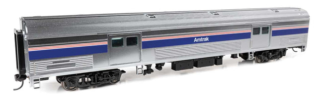 73' Budd Baggage Car - Ready to Run -- Amtrak Phase IV (white lettering) Decal-1