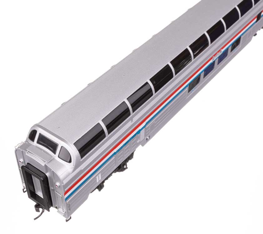 85' Budd Great Dome - Ready to Run -- Amtrak(R) (Phase III with Decal)-4