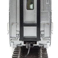 85' Budd Hi-Level 72-Seat Coach -- Lighted - Santa Fe (Real Metal Finish with Decals)