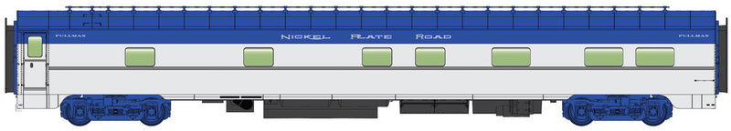 85' Pullman-Standard 5-Bedroom Lounge - Standard - Ready To Run -- Nickel Plate Road (Nickel Plate Road (aluminum-gray, blue, black, *CANCELLED